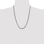 Chisel Stainless Steel Polished Black IP-plated Box Chain