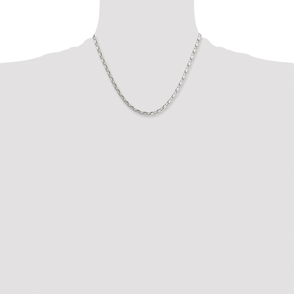 Women's Stainless Steel Open Link Chain Necklace 3.5mm