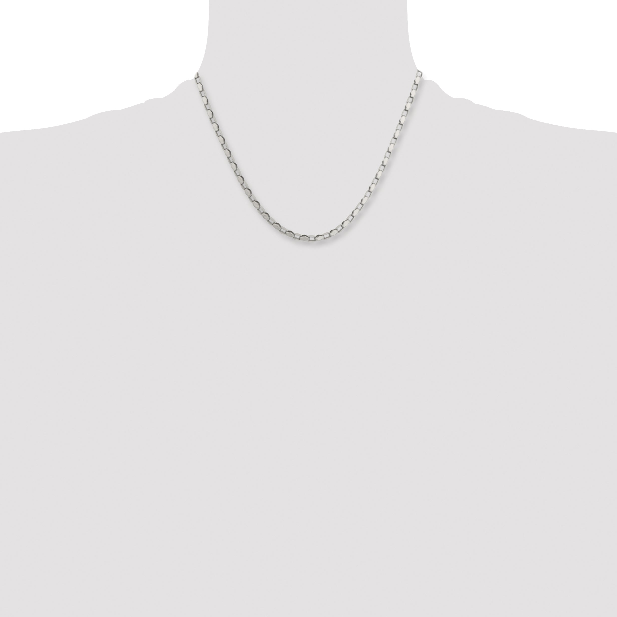 Women's Stainless Steel Open Link Chain Necklace 3.5mm