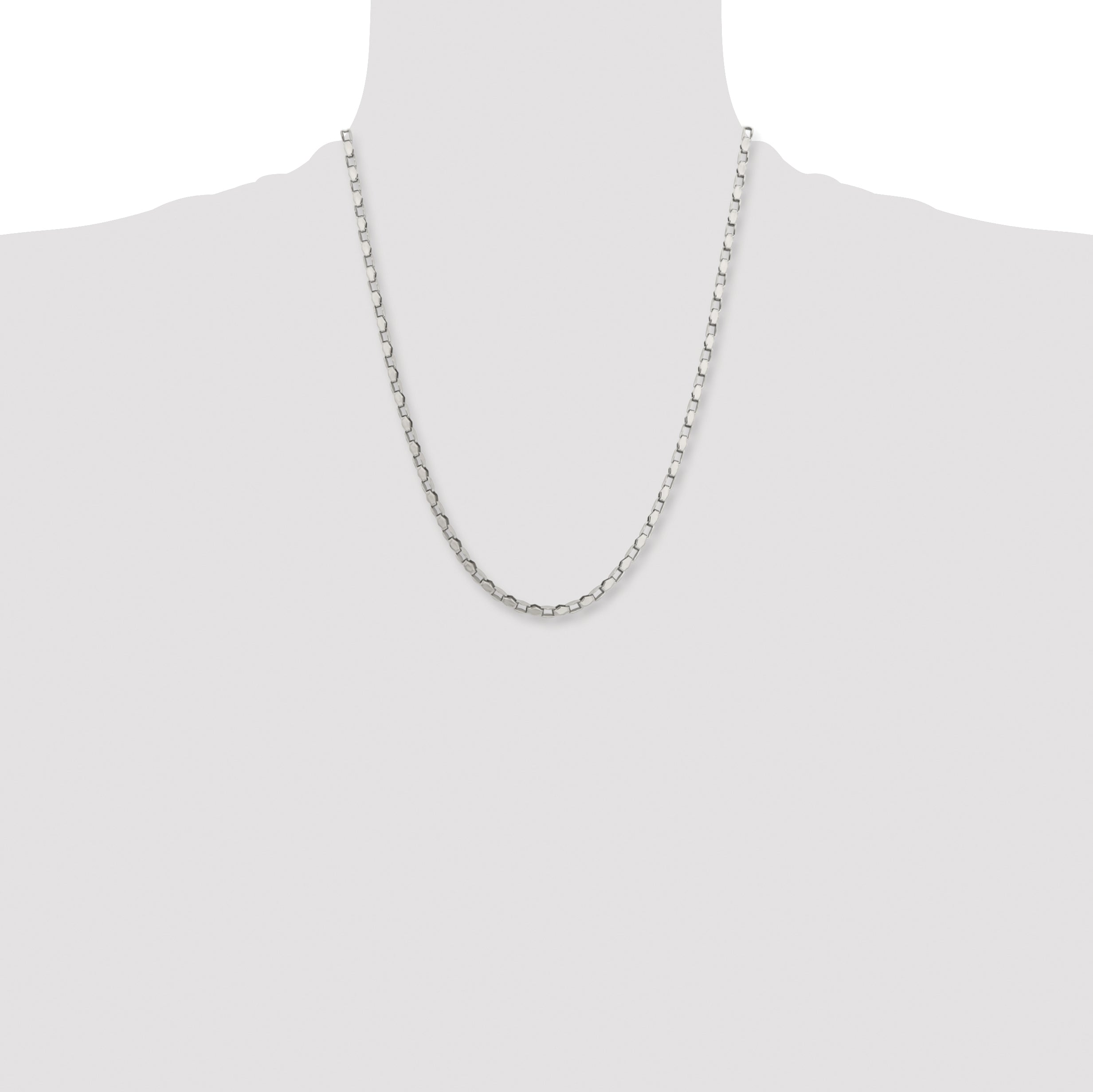 Stainless Steel Polished Fancy Link 22in Chain