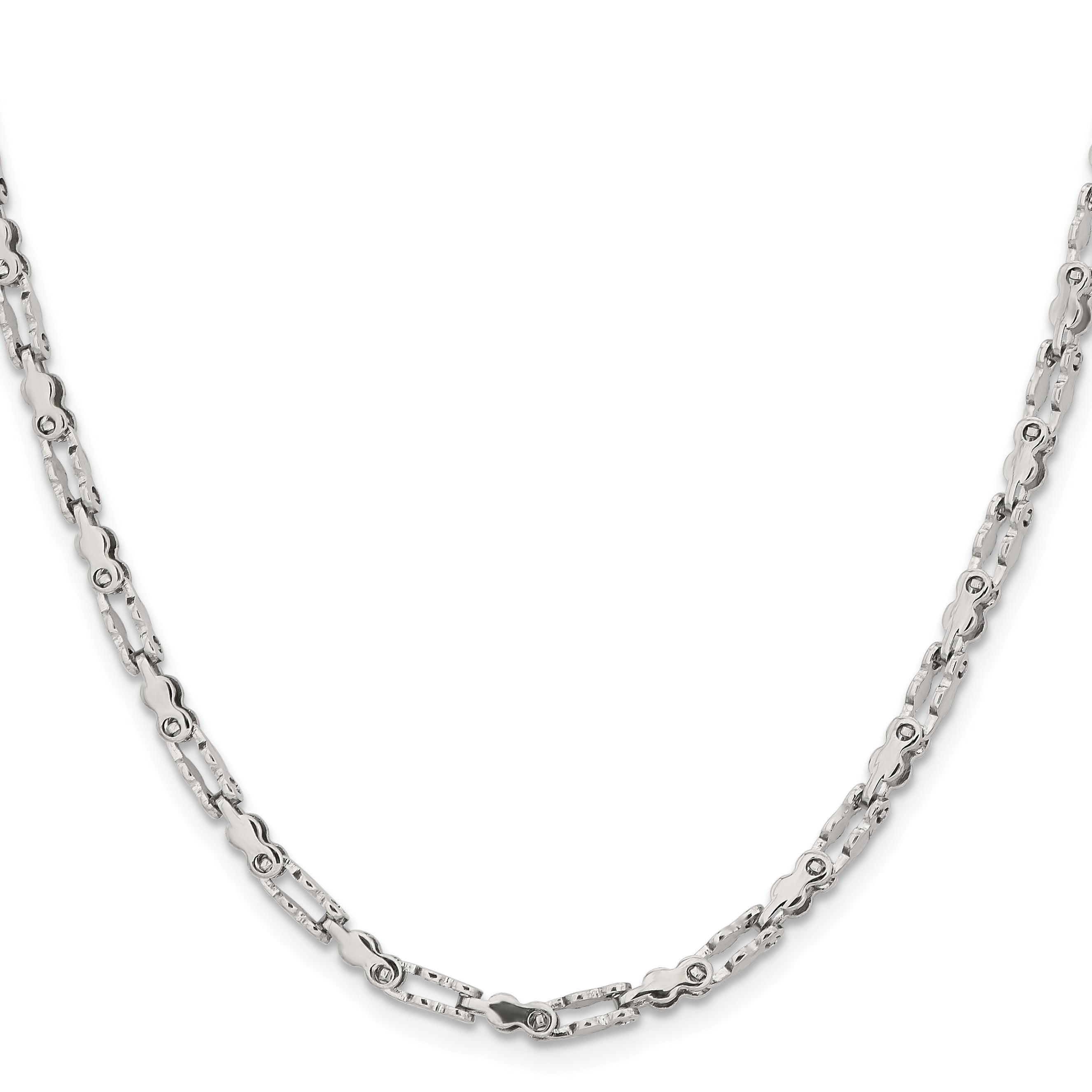 Stainless Steel Polished Fancy Link 18in Chain