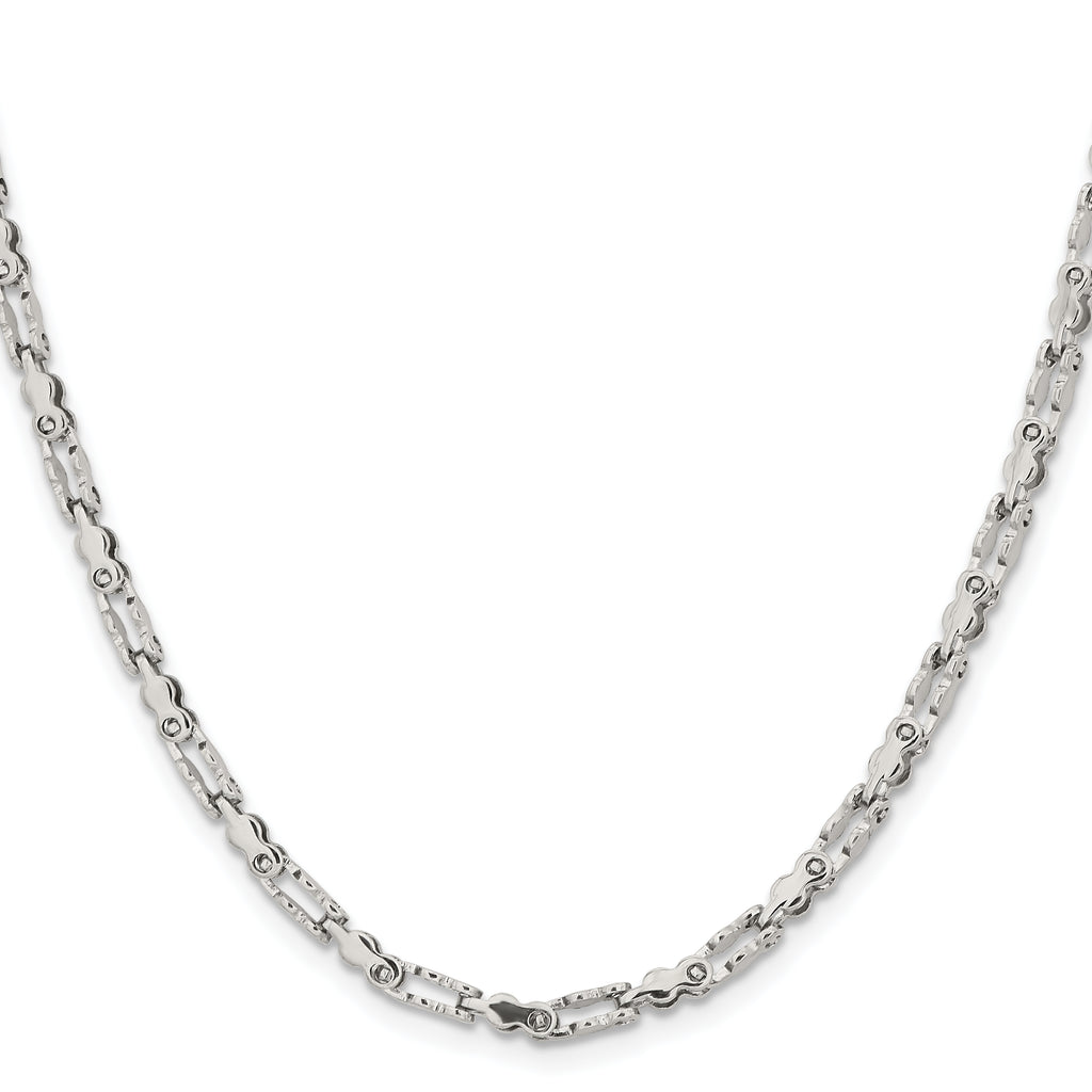 Women's Stainless Steel Open Link Chain Necklace 3.4mm