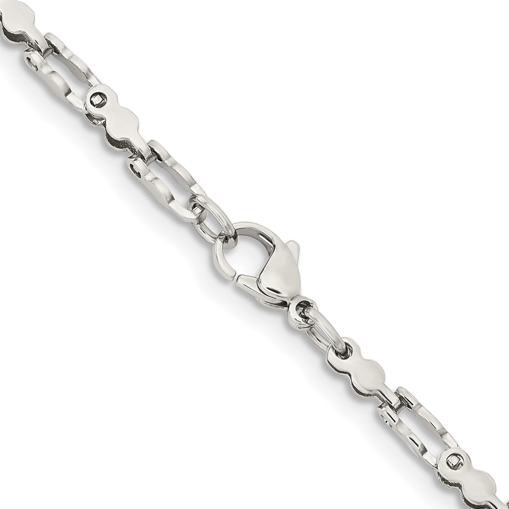 Women's Stainless Steel Open Link Chain Necklace 3.4mm