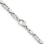 Women's Stainless Steel Open Link Chain Necklace 3.4mm