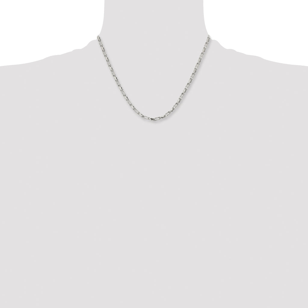 Women's Stainless Steel Open Link Chain Necklace 3.4mm