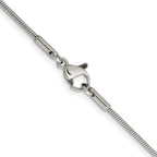 Women's Stainless Steel Snake Chain Necklace 1.2mm