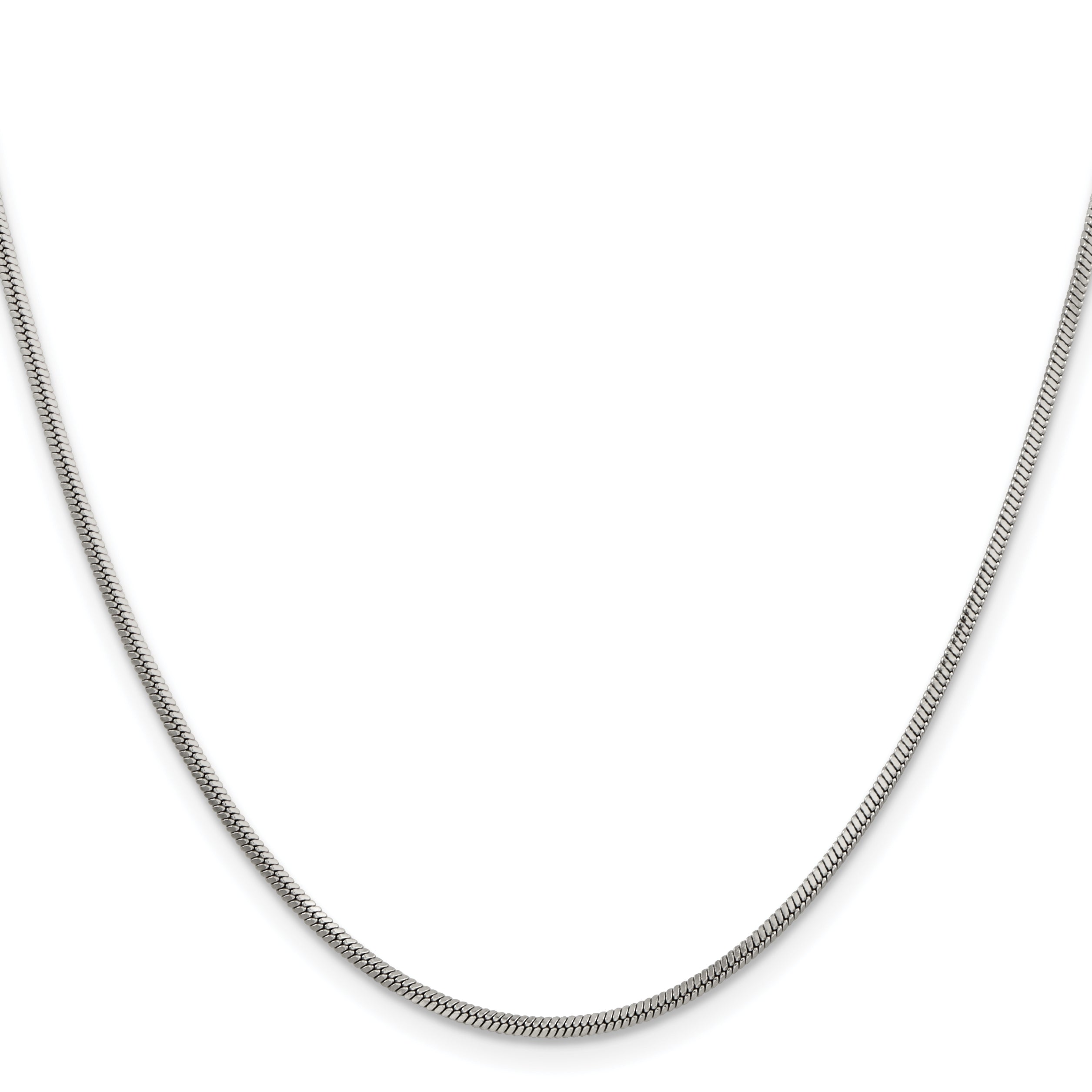 Chisel Stainless Steel Polished 1.5mm Square Snake 22 inch Chain