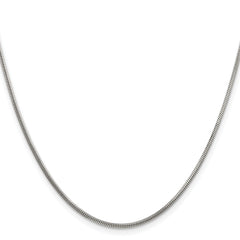 Chisel Stainless Steel Polished 1.5mm Square Snake 22 inch Chain