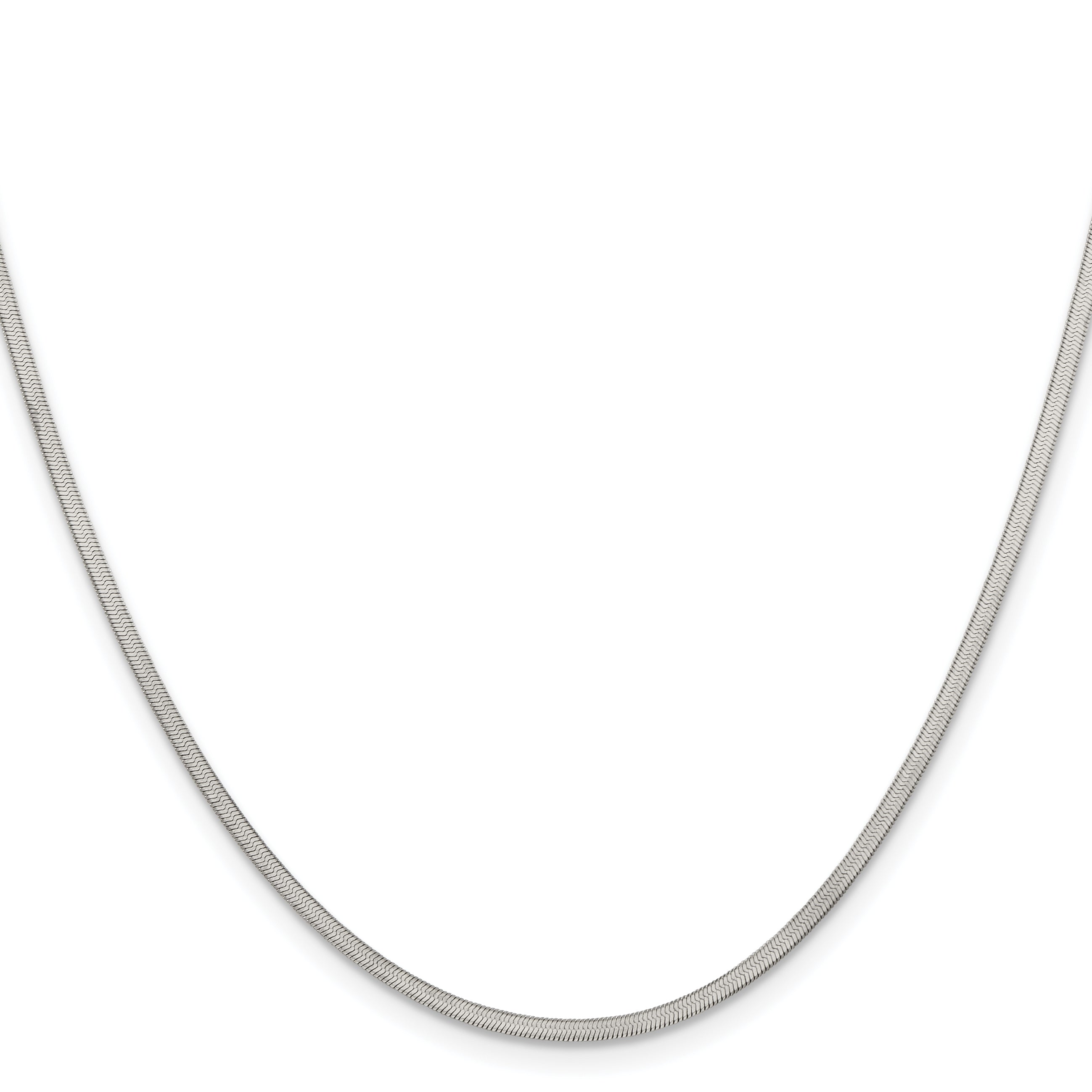 Women's Stainless Steel Herringbone Chain Necklace 1.8mm
