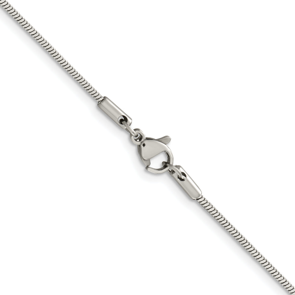 Women's Stainless Steel Herringbone Chain Necklace 1.8mm