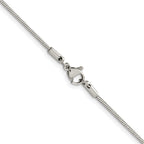 Women's Stainless Steel Herringbone Chain Necklace 1.8mm