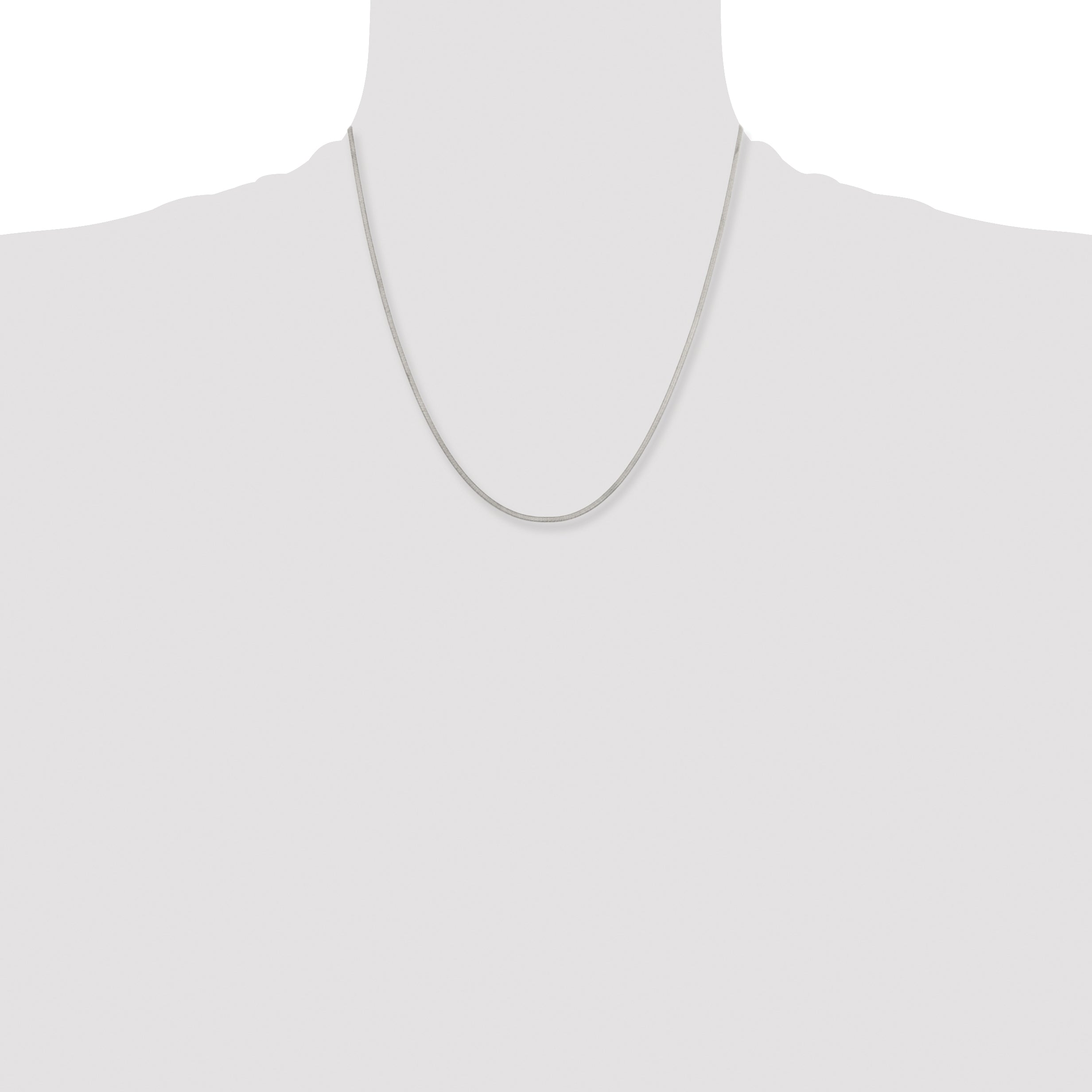 Women's Stainless Steel Herringbone Chain Necklace 1.8mm