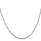 Women's Stainless Steel Herringbone Chain Necklace 2.4mm