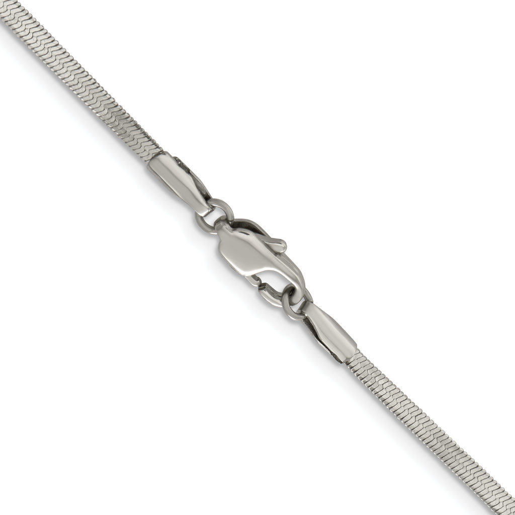 Chisel Stainless Steel Polished 2.3mm Herringbone Chain