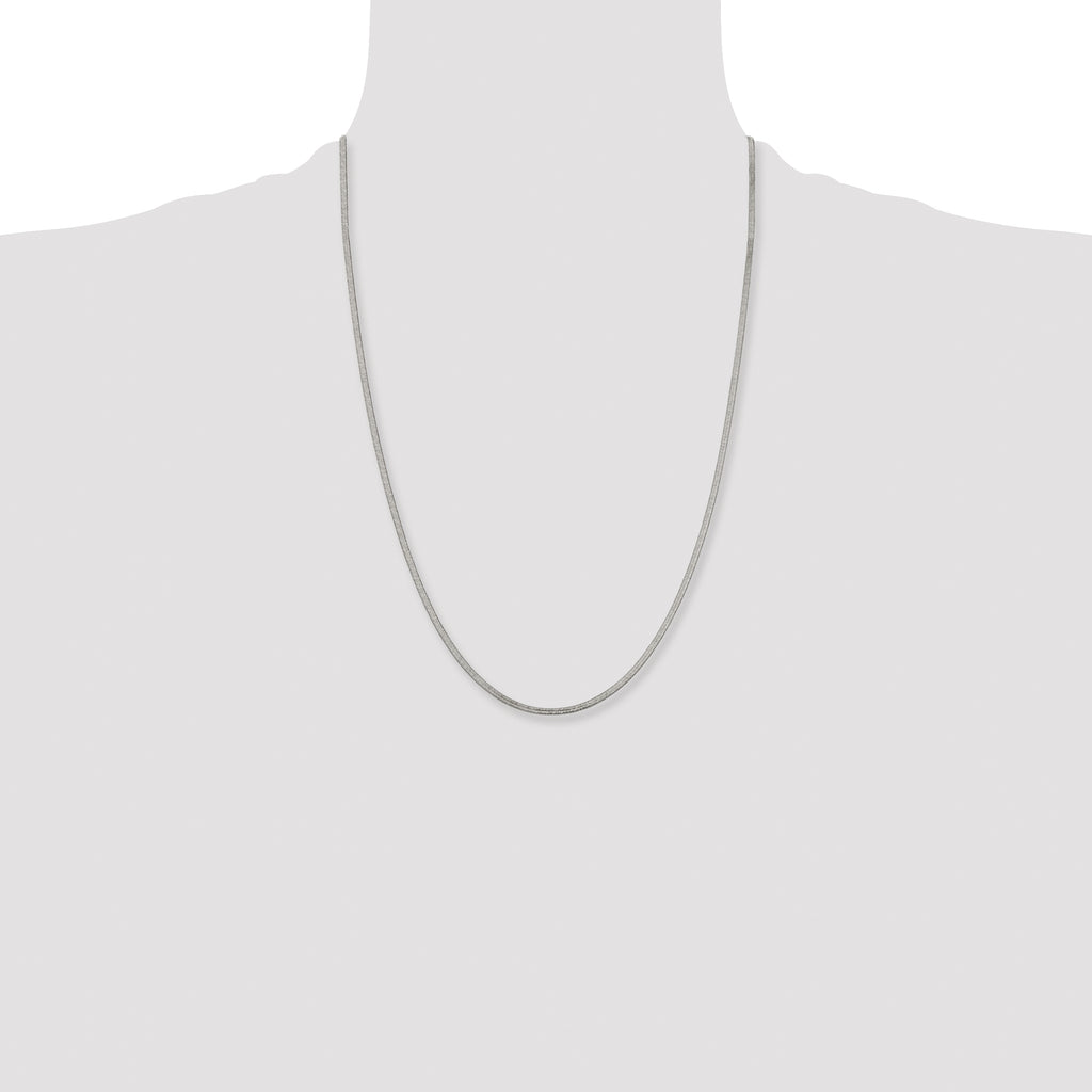 Chisel Stainless Steel Polished 2.3mm Herringbone Chain