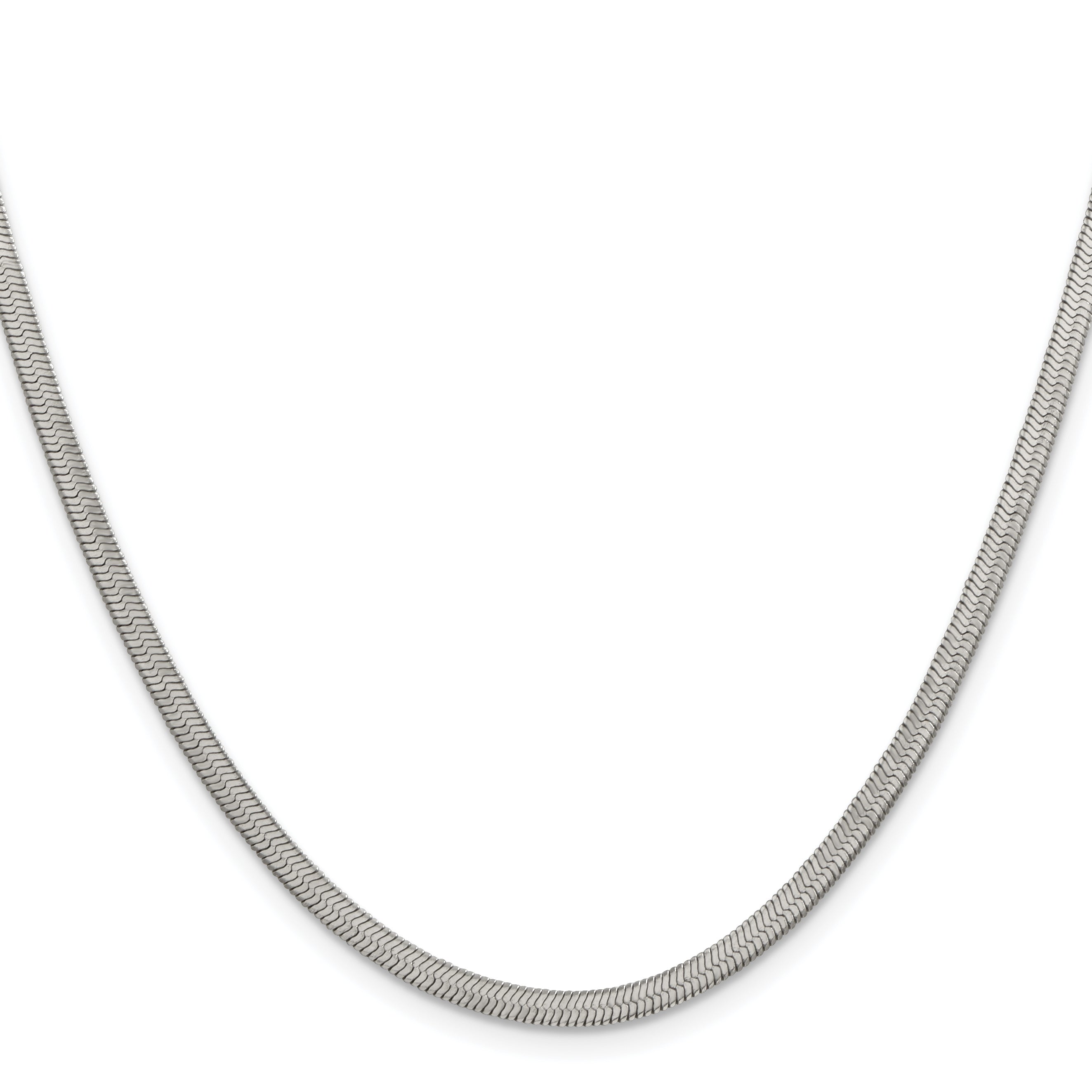 Women's Stainless Steel Herringbone Chain Necklace 3.3mm