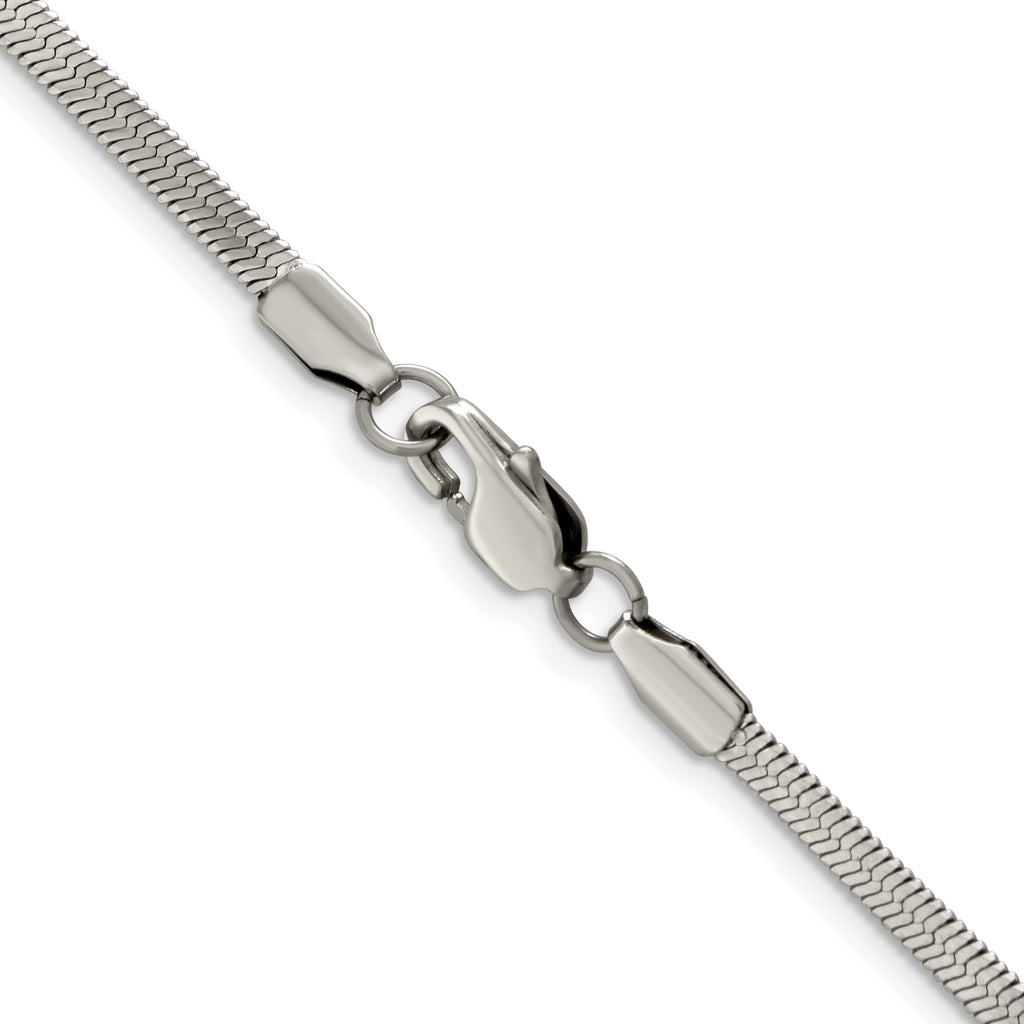Chisel Stainless Steel Polished 3.3mm Herringbone Chain