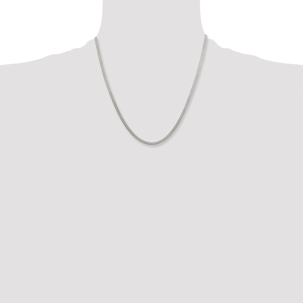 Women's Stainless Steel Herringbone Chain Necklace 3.3mm