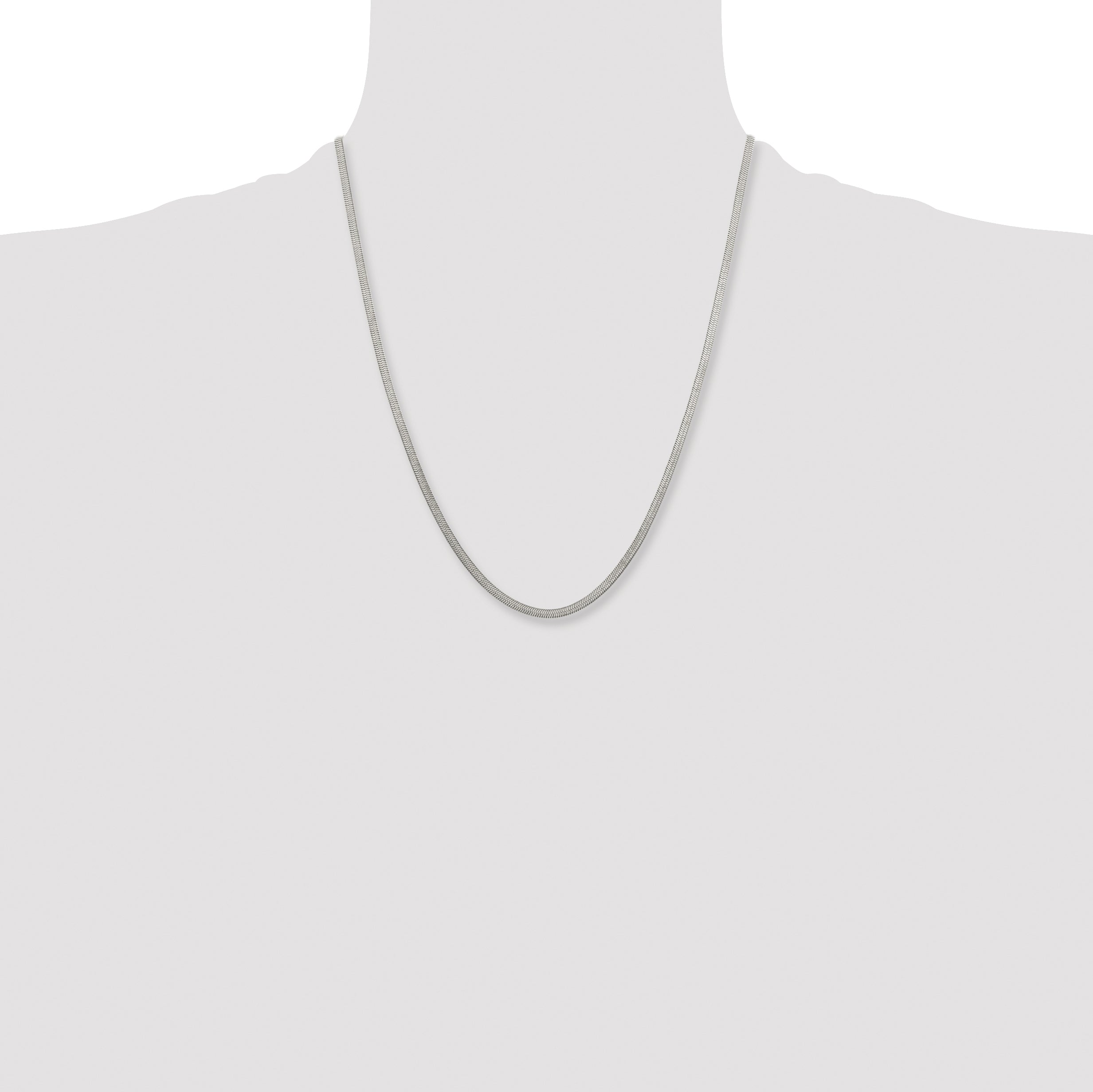 Chisel Stainless Steel Polished 3.3mm 22 inch Herringbone Chain