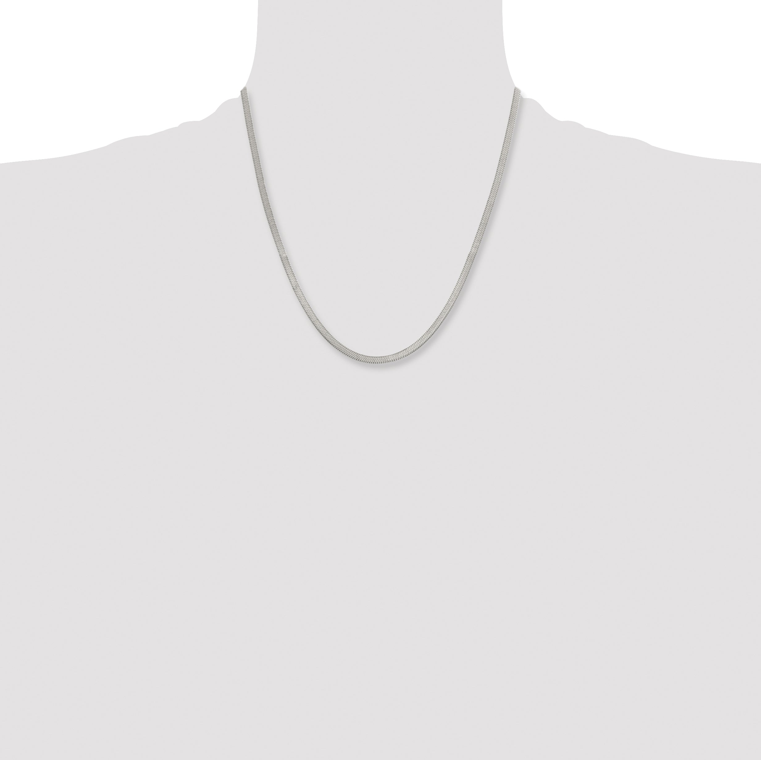 Women's Stainless Steel Herringbone Chain Necklace 3.9mm