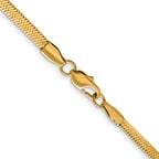 Gold-Tone Polished Herringbone Stainless Steel Chain Necklace 3.9mm