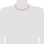 Gold-Tone Polished Herringbone Stainless Steel Chain Necklace 3.9mm