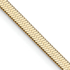 Gold-Tone Polished Herringbone Stainless Steel Chain Necklace 3.9mm