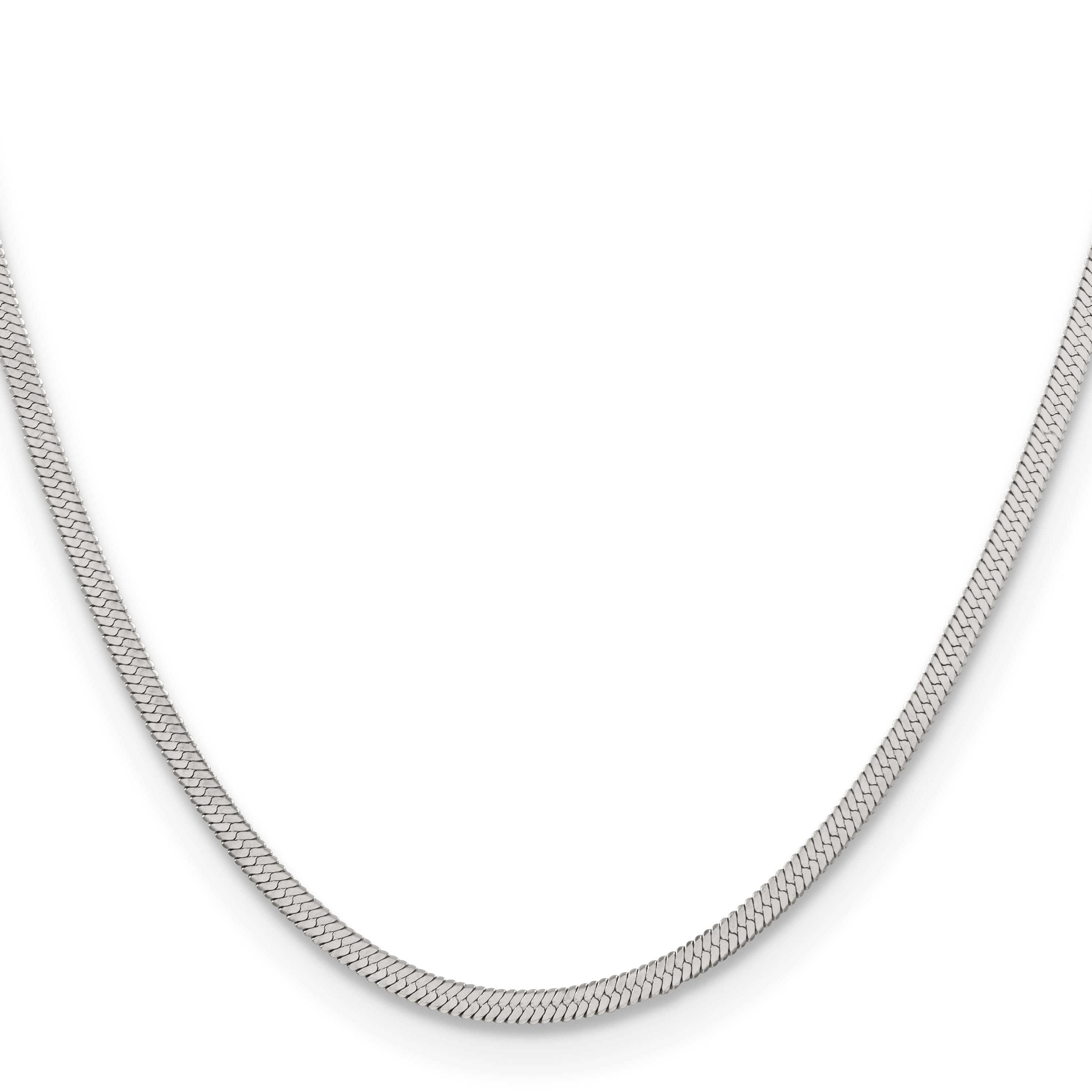 Women's Stainless Steel Herringbone Chain Necklace 3.4mm Secondary image