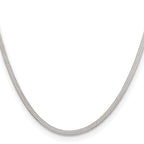 Women's Stainless Steel Herringbone Chain Necklace 3.4mm