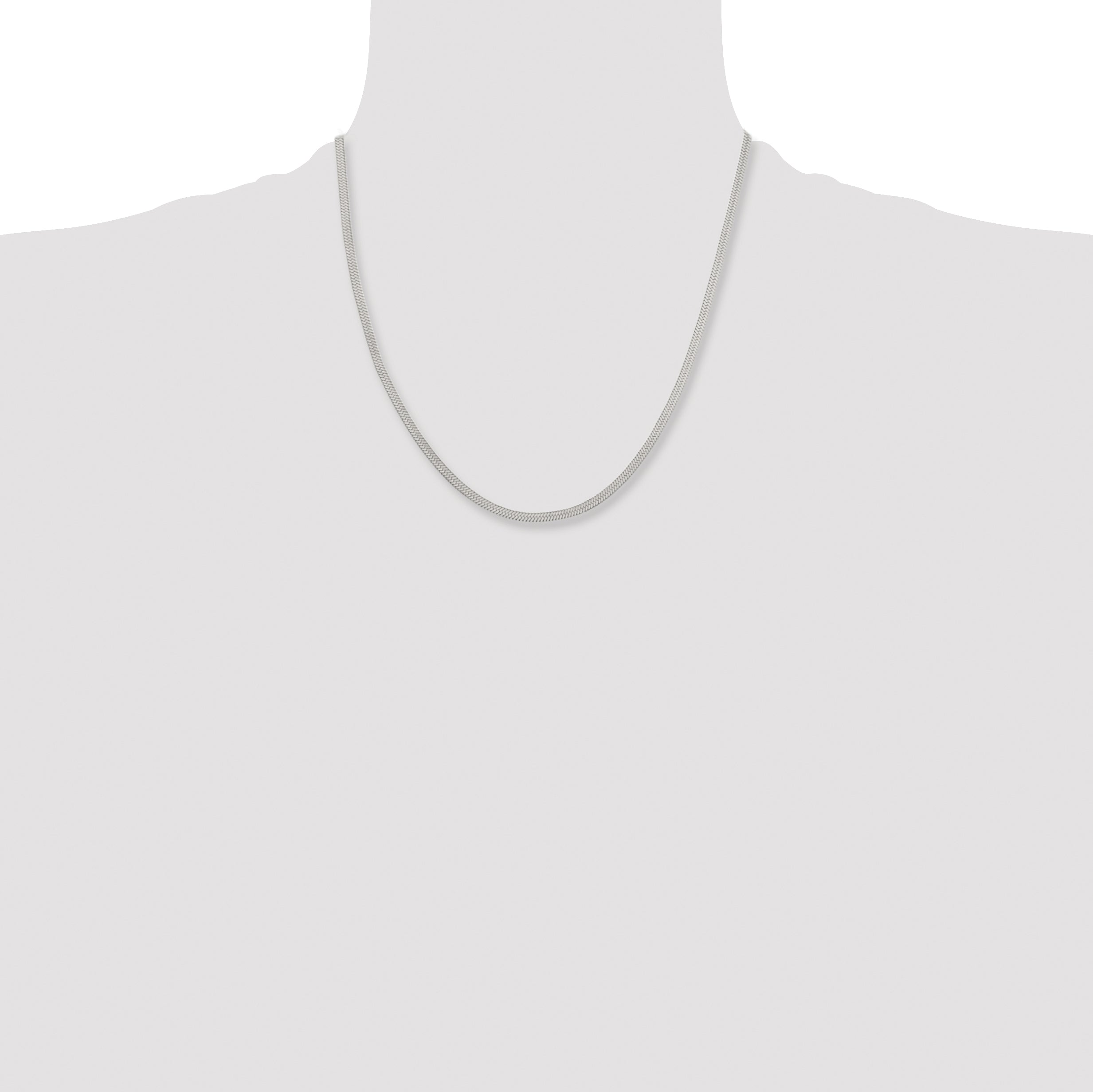Women's Stainless Steel Herringbone Chain Necklace 3.4mm