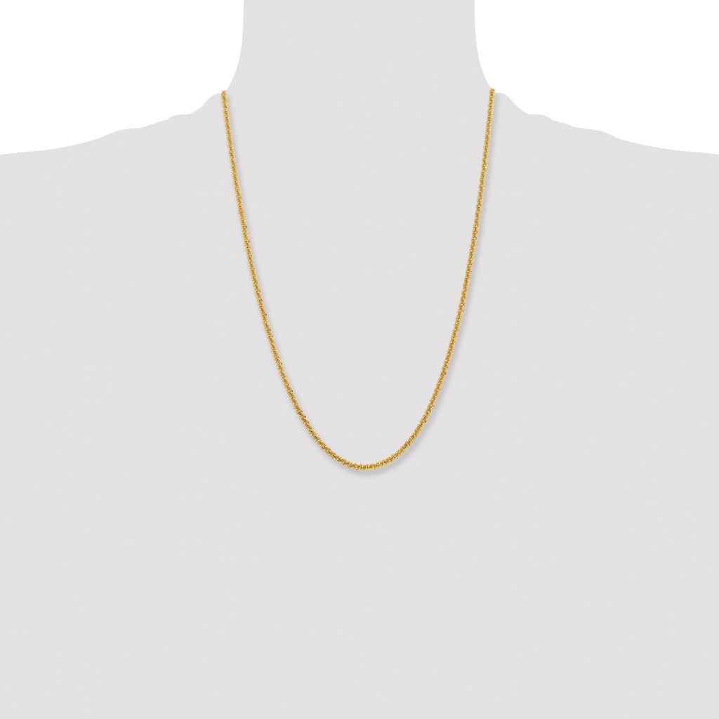 Chisel Stainless Steel Polished Yellow IP-plated 3mm Cyclone Chain