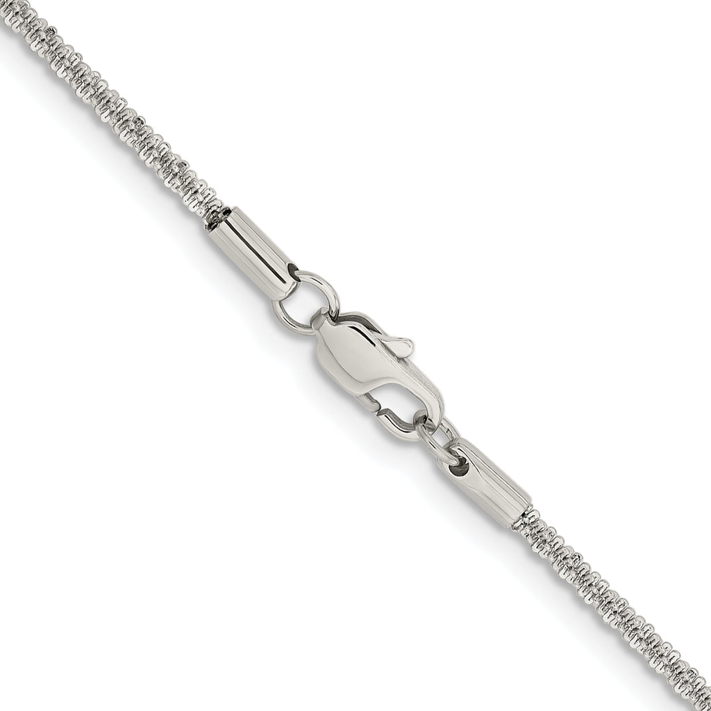 Women's Stainless Steel Cyclone Chain Necklace 2.2mm