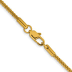 Chisel Stainless Steel Polished Yellow IP-plated 2.2mm Cyclone Chain