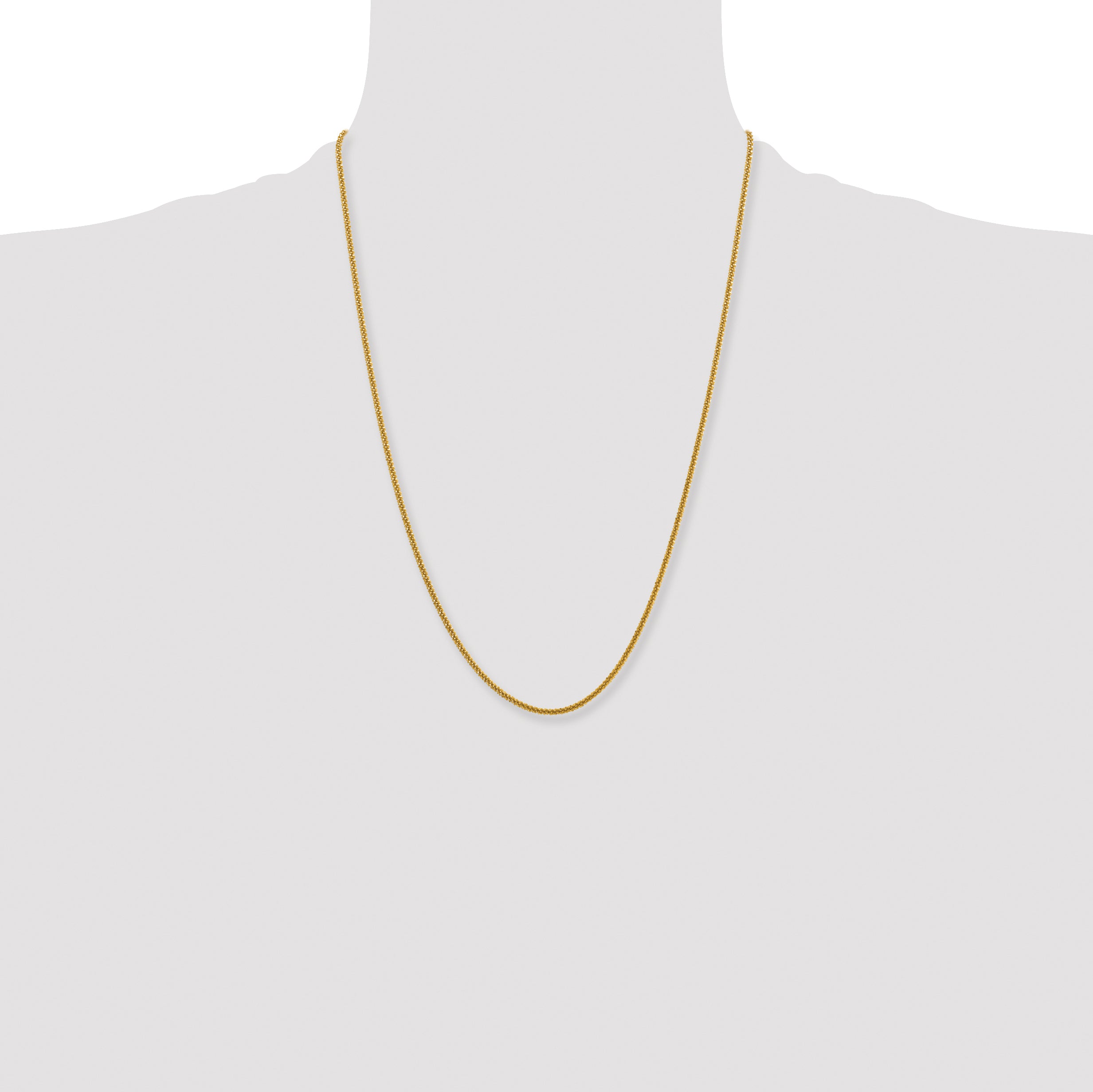 Chisel Stainless Steel Polished Yellow IP-plated 2.2mm Cyclone Chain