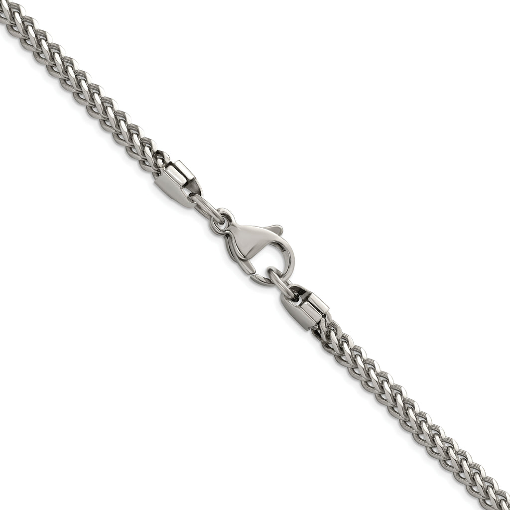 Chisel Stainless Steel Polished 2.5mm Franco Chain