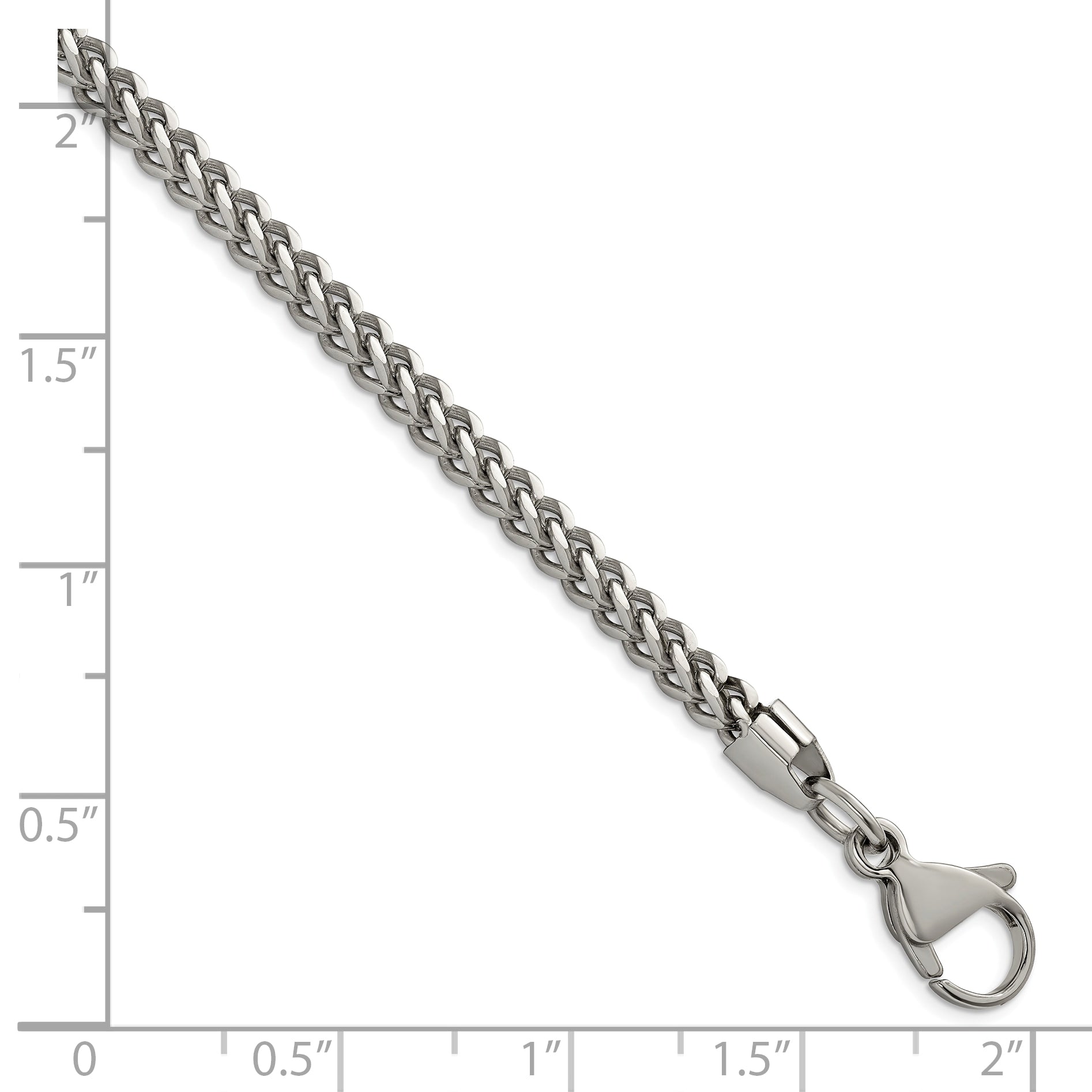 Chisel Stainless Steel Polished 2.5mm Franco Chain