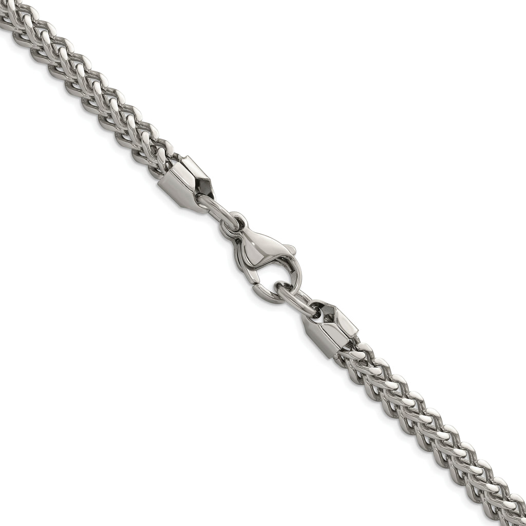 Chisel Stainless Steel Polished 3mm Franco Chain