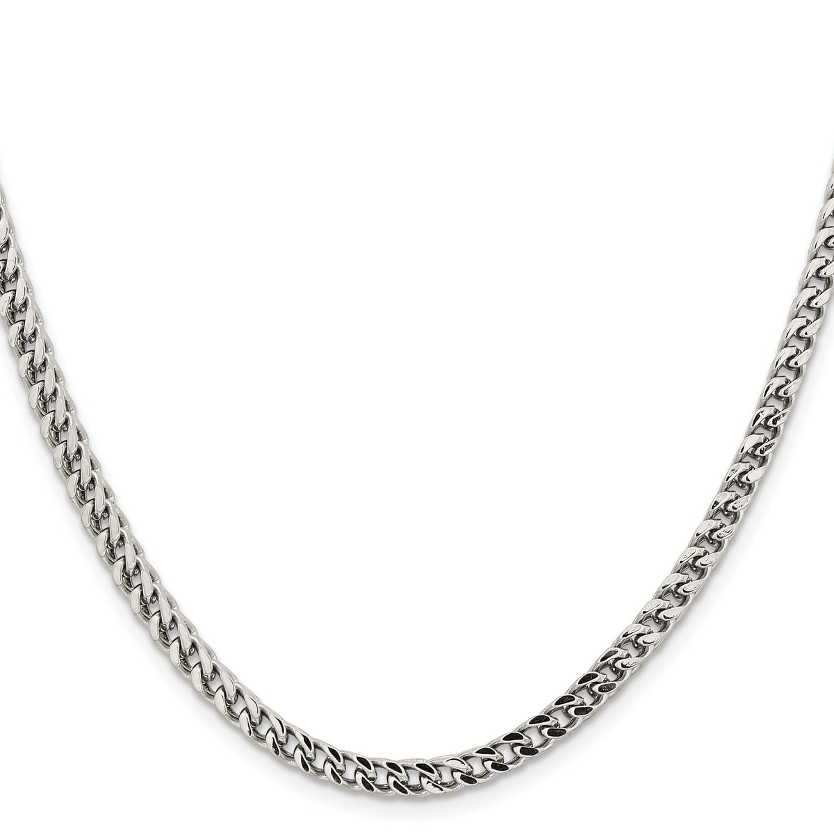 Chisel Franco Chain Necklace in Stainless Steel, 4mm, 18–24 Inch - Sophia Jewelers Main image