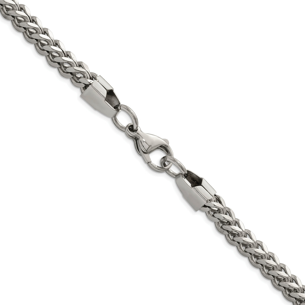 Chisel Stainless Steel Polished 4mm Franco Chain