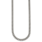 Polished Stainless Steel Curb Chain Necklace 6mm
