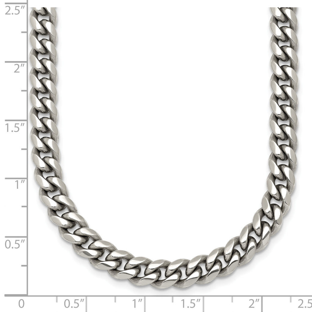 Polished Stainless Steel Curb Chain Necklace 6mm