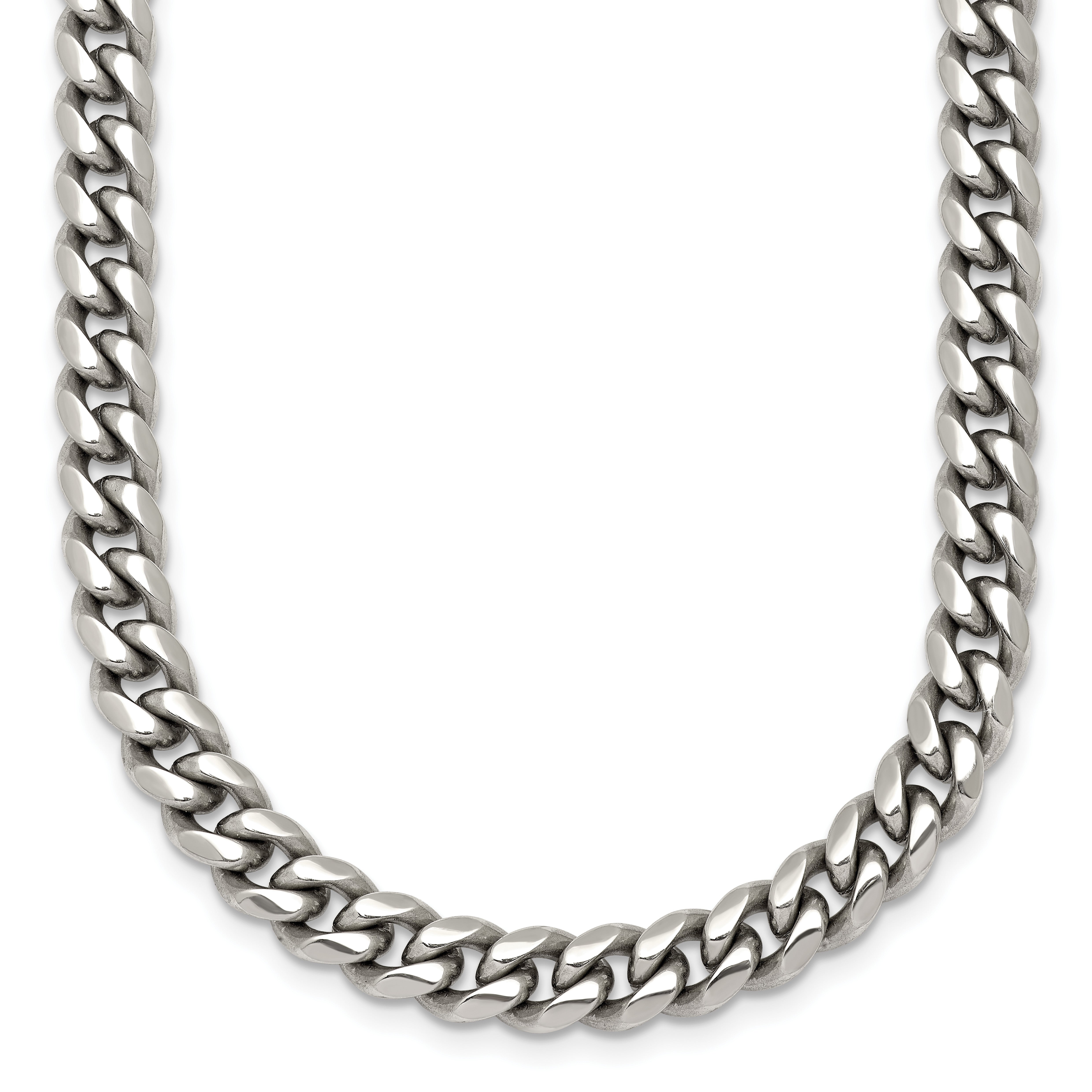 Polished Stainless Steel Curb Chain Necklace 6mm Main image