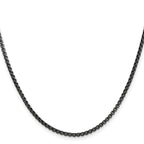 Chisel Stainless Steel Polished Blue and Grey IP-plated 2.5mm Box Chain