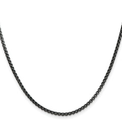 Chisel Stainless Steel Polished Blue and Grey IP-plated 2.5mm 22 inch Box Chain
