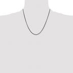 Chisel Stainless Steel Polished Blue and Grey IP-plated 2.5mm Box Chain