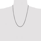 Chisel Stainless Steel Polished Blue and Grey IP-plated 2.5mm Box Chain
