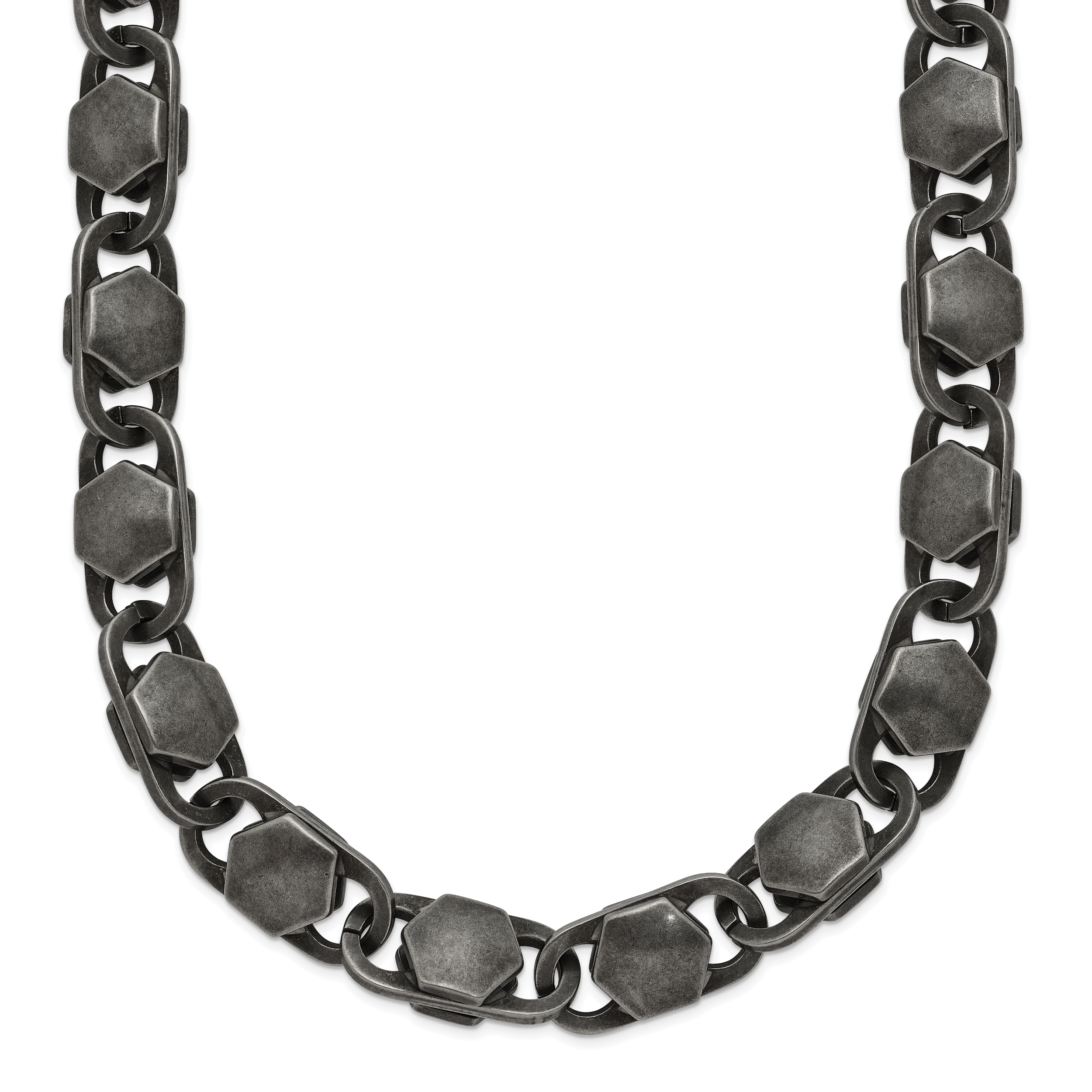 Chisel Stainless Steel Antiqued and Brushed 8.50mm 24 inch Necklace Main image