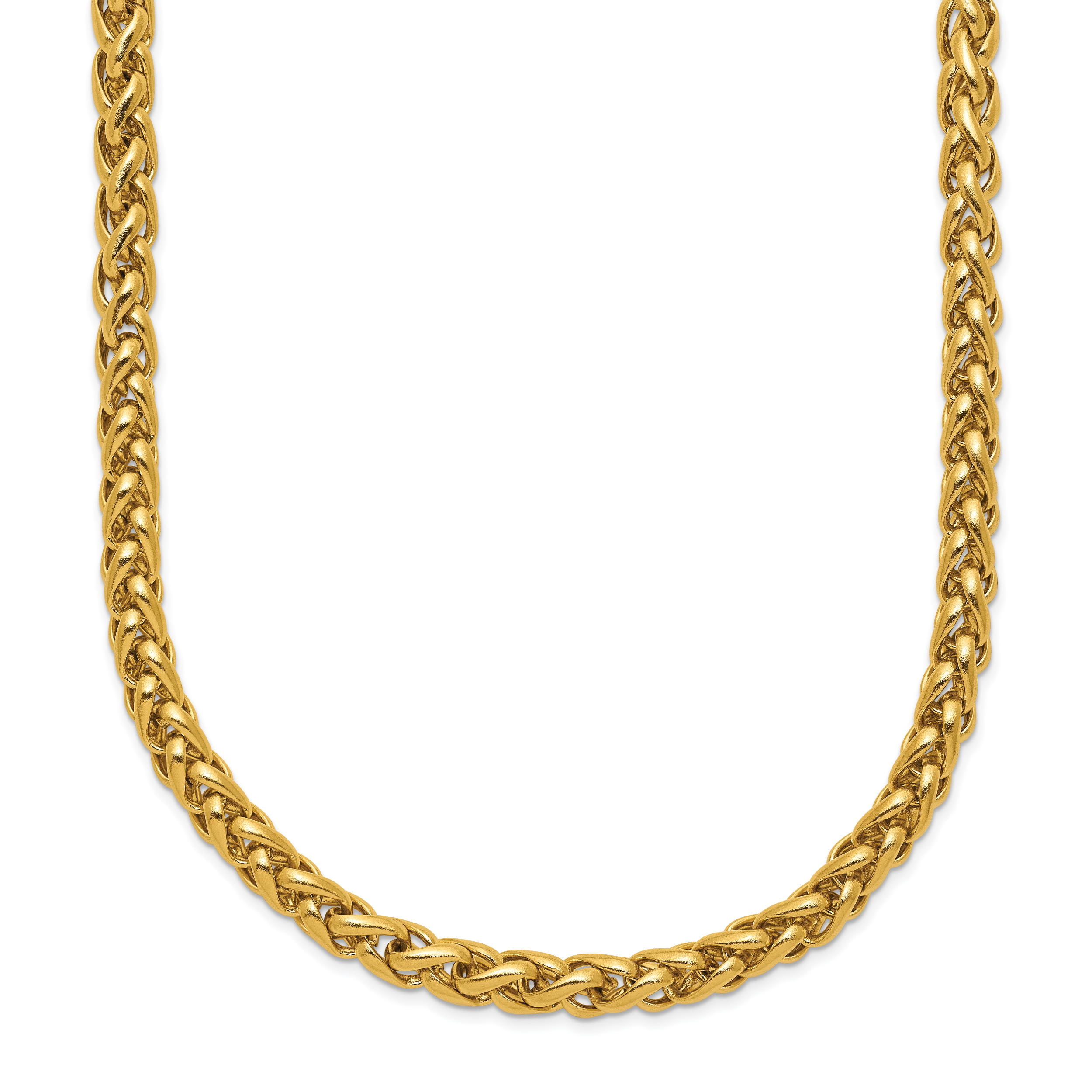 Chisel Stainless Steel Polished Yellow IP-plated 24 inch Spiga 4mm Chain Necklace Main image