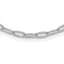 Chisel Stainless Steel Polished Elongated Open Link Paperclip15 inch with 2 inch extension Necklace