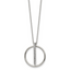 Chisel Stainless Steel Polished with Preciosa Crystal Pendant on a 16 inch Cable Chain with a 2 inch Extension Necklace
